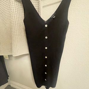 Vero Moda button through sweater dress in black.